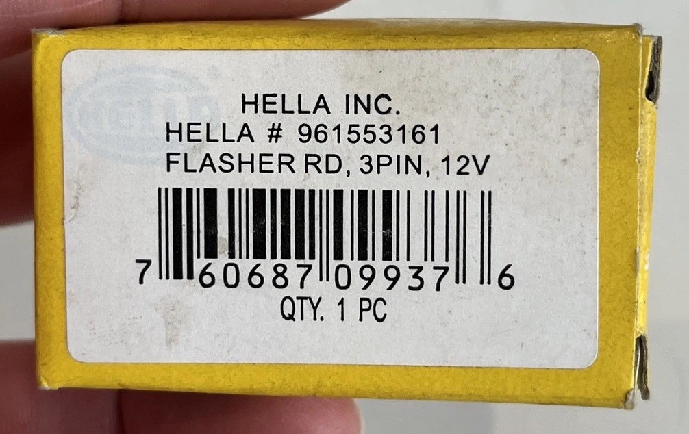 HELLA 961553161 Flasher 12V 3 Pin Rnd, Multi