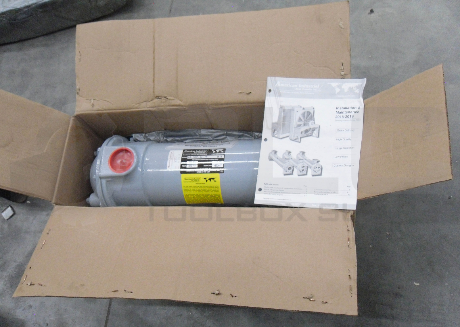 NEW AMERICAN INDUSTRIAL AB-1202-C4-FP HEAT EXCHANGER 300PSI 300DEG F