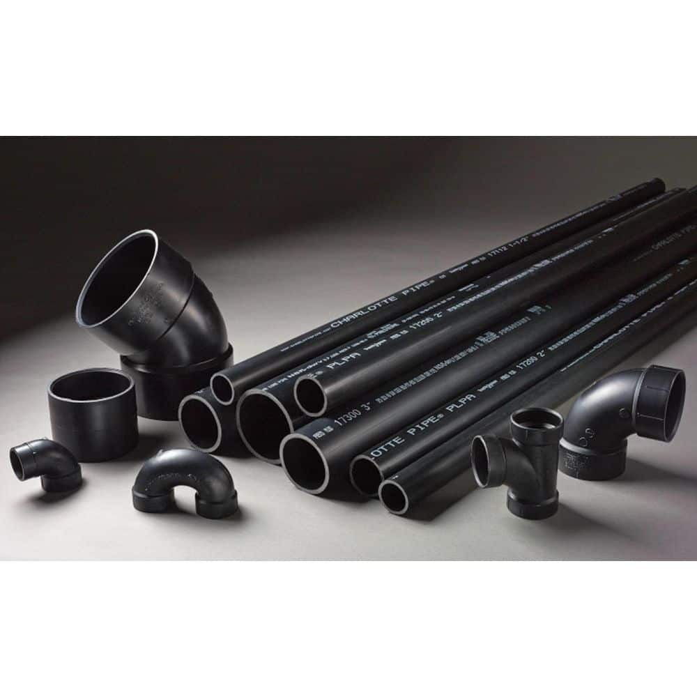 Charlotte Pipe 3 in. ABS DWV Hub x Hub x Hub 2-Way Cleanout