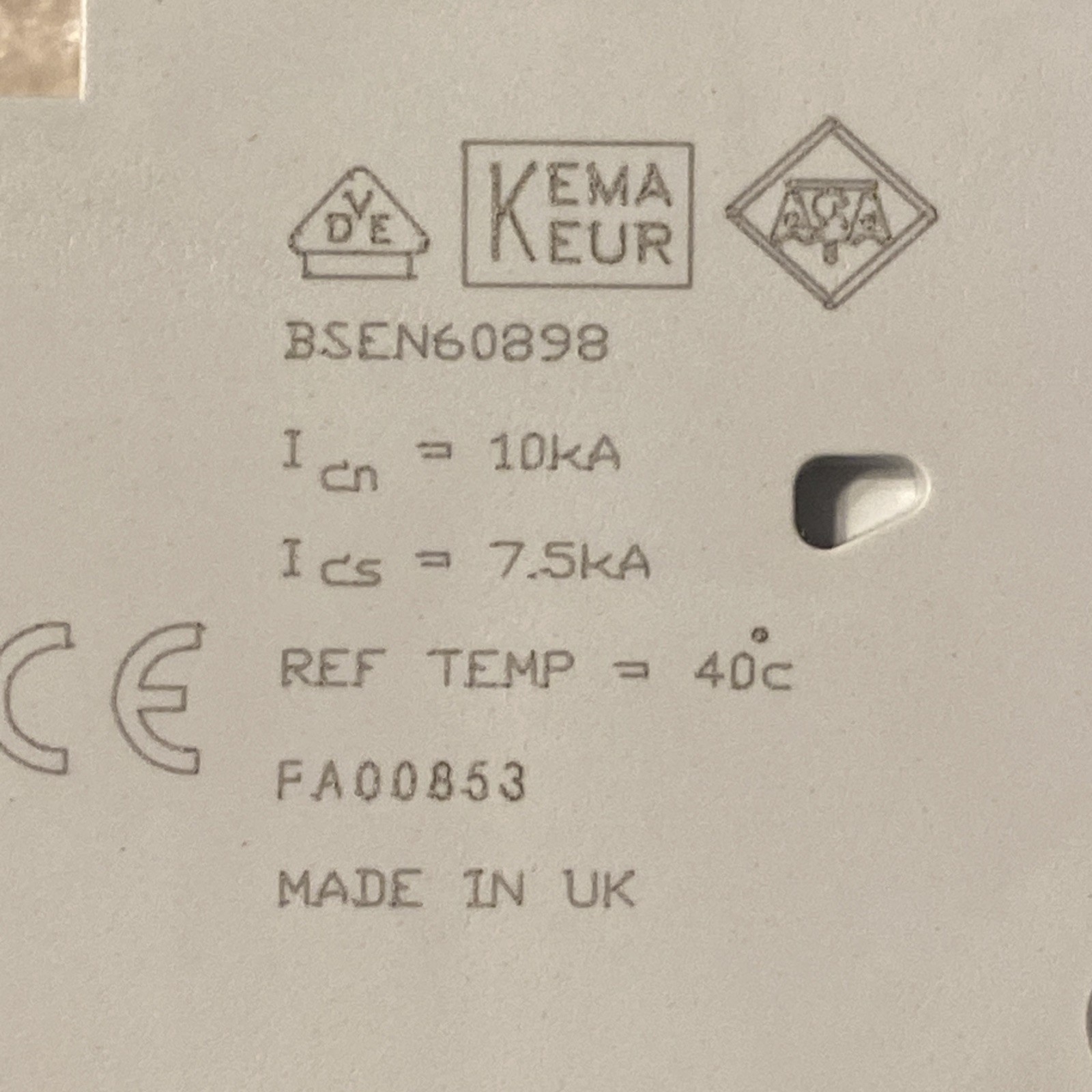 Eaton C63/3 Miniature Circuit Breaker 63A Amp 15kA 3Pole 278879 New