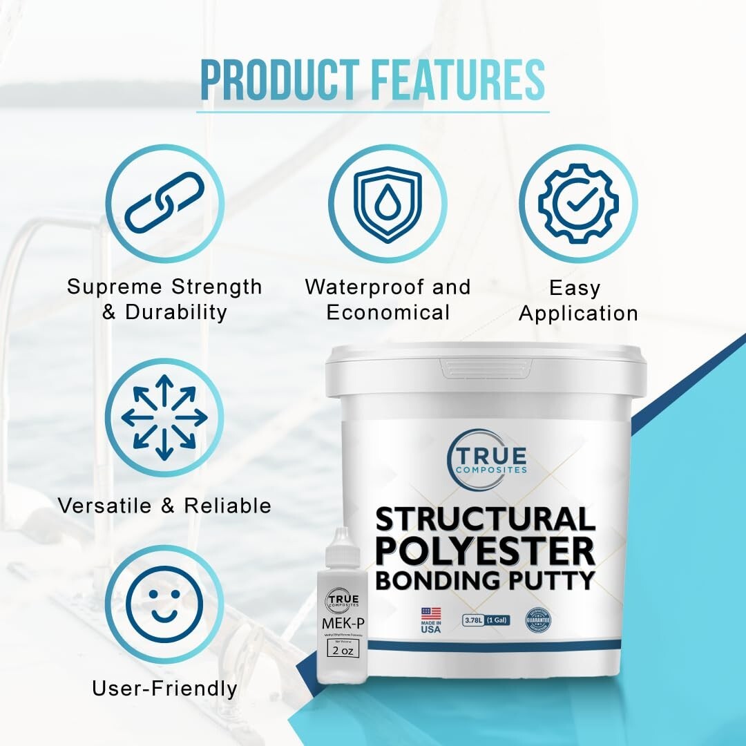 Structural Polyester Bonding Putty- Gallon Kit with Catalyst