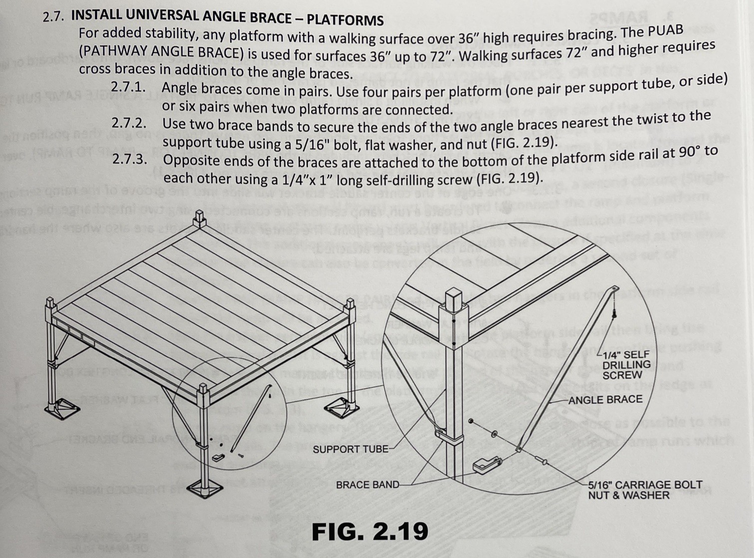EZ-Access Wheelchair 3G Ramp Universal Angle Support Brace Kit