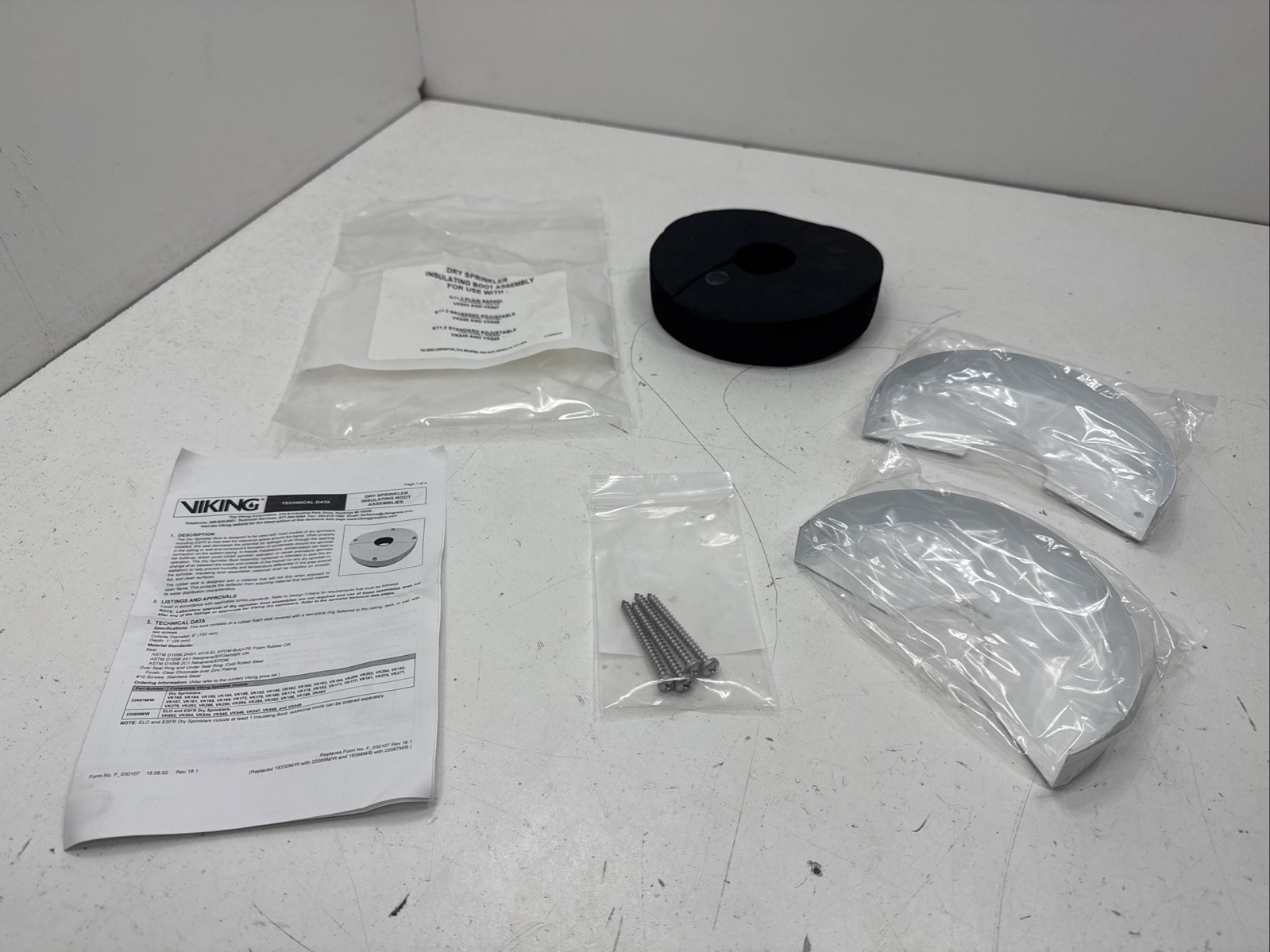 (Qty.6) Viking 22088MW Dry Sprinkler Insulating Boot Assemblies