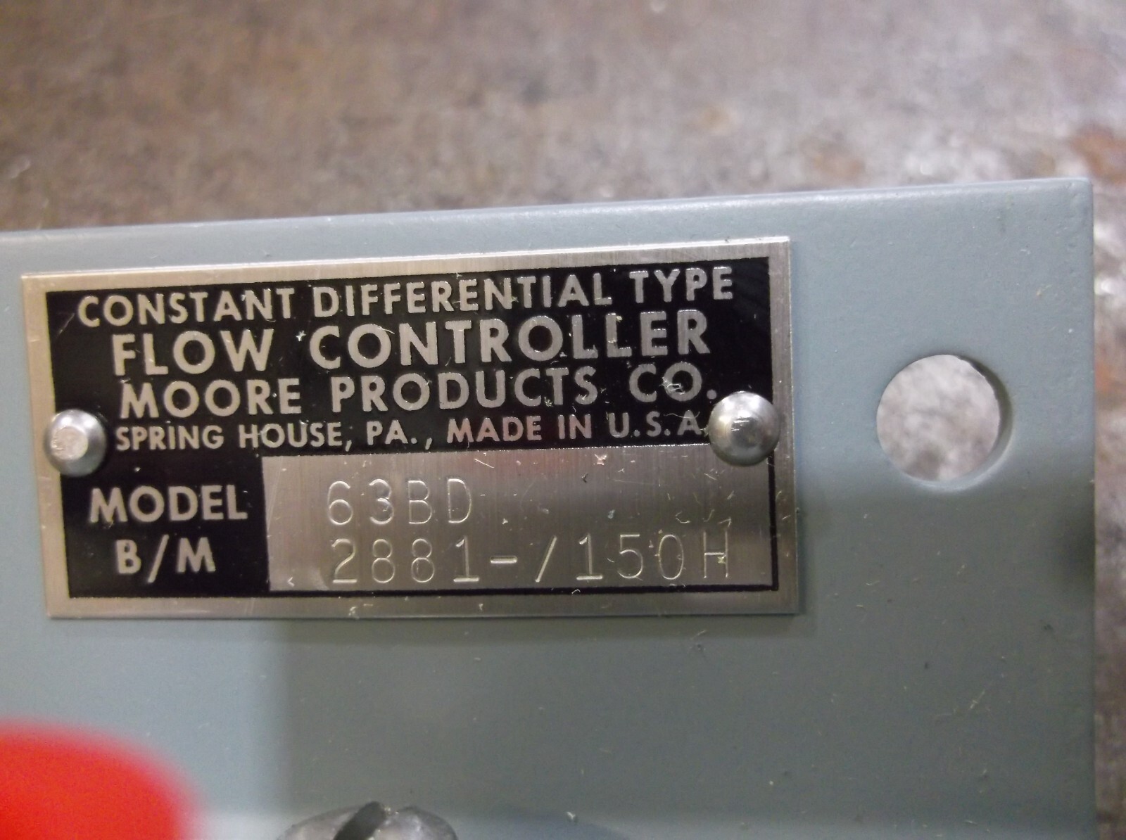 MOORE 63BD 2881-/150H CONSTANT DIFFERENTIAL FLOW CONTROLLER (QQ2)
