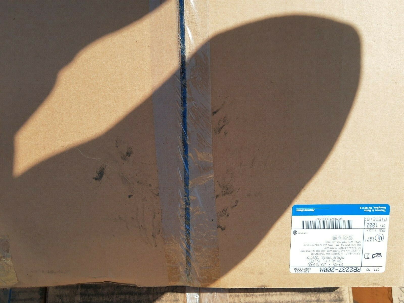 NEW Case of 1000 Sta-Kon Locking Spade Terminal Connector Pressure # RB2237-200M