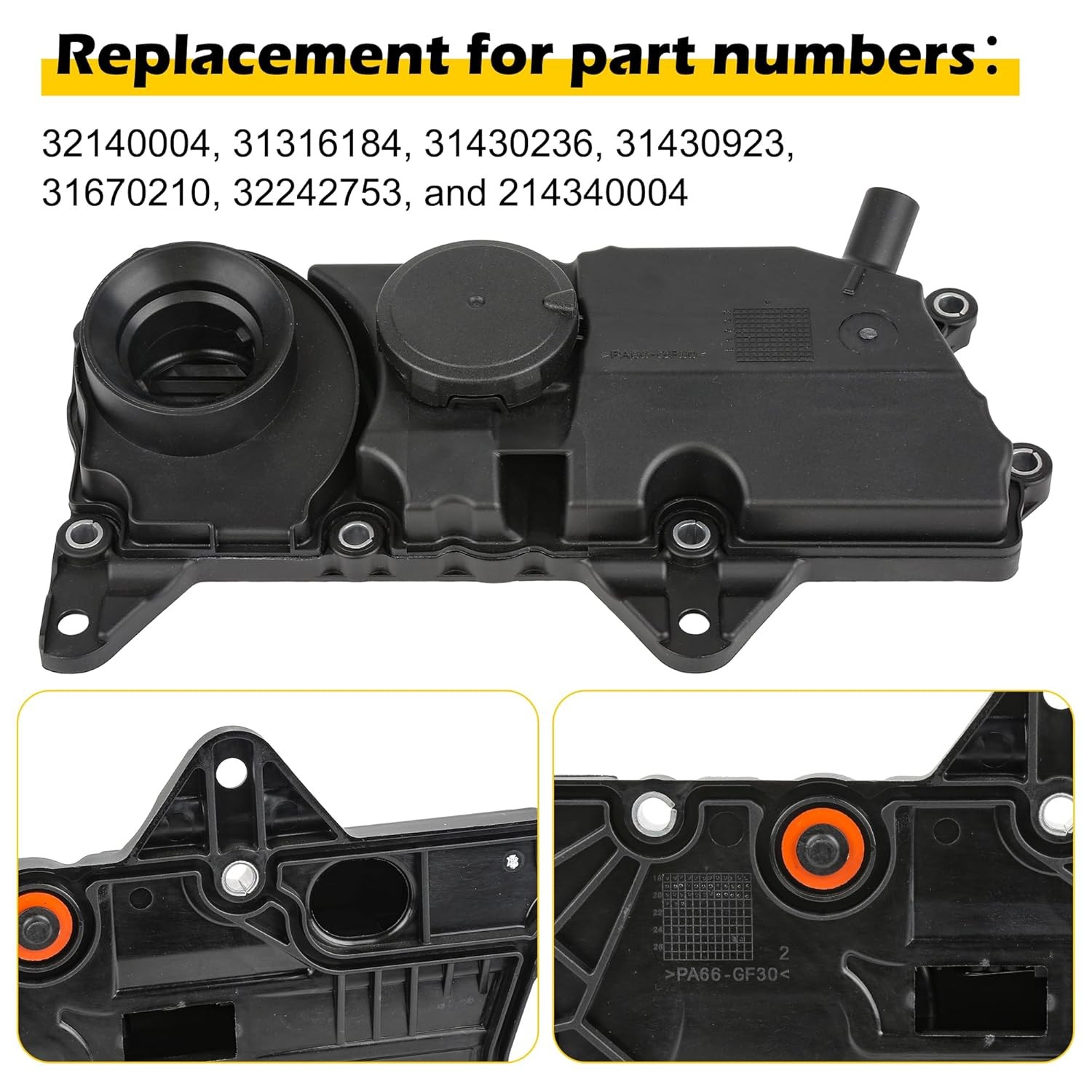 Volvo PCV Valve Oil Trap Compatible XC90 XC60 S60 S80 S90 V60 2.0L Replacement