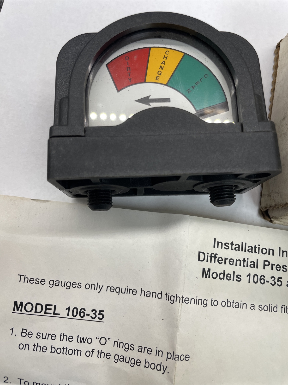 ROSS 106-35 Differential Pressure Gauge 103-151 Clean Dirty