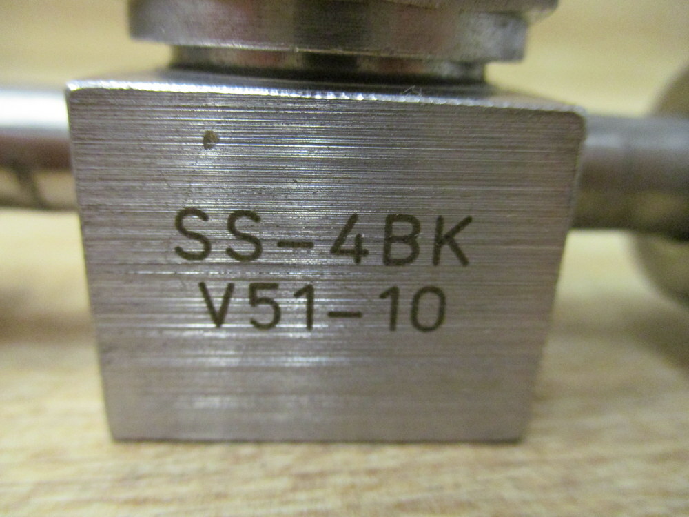 Swagelok Nupro SS-4BK-V51-10 Bellows Valve SS4BKV5110
