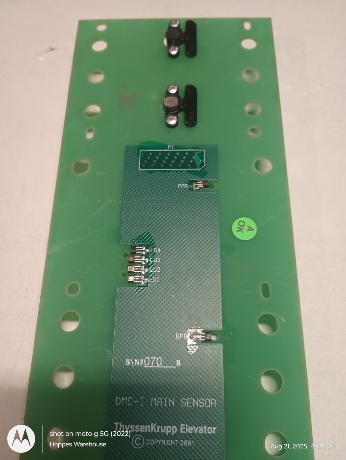 ThyssenKrupp 6300CD2 DMC-1 Main Sensor Board
