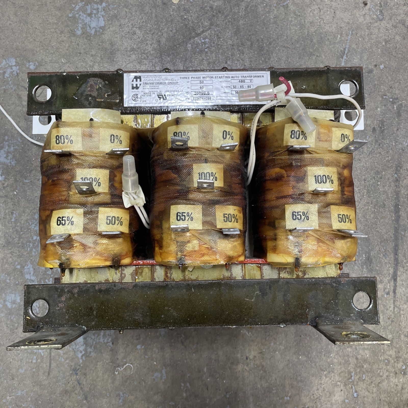 Hammond 3009C.5 Motor Starting Auto Transformer 1 YEAR WARRANTY