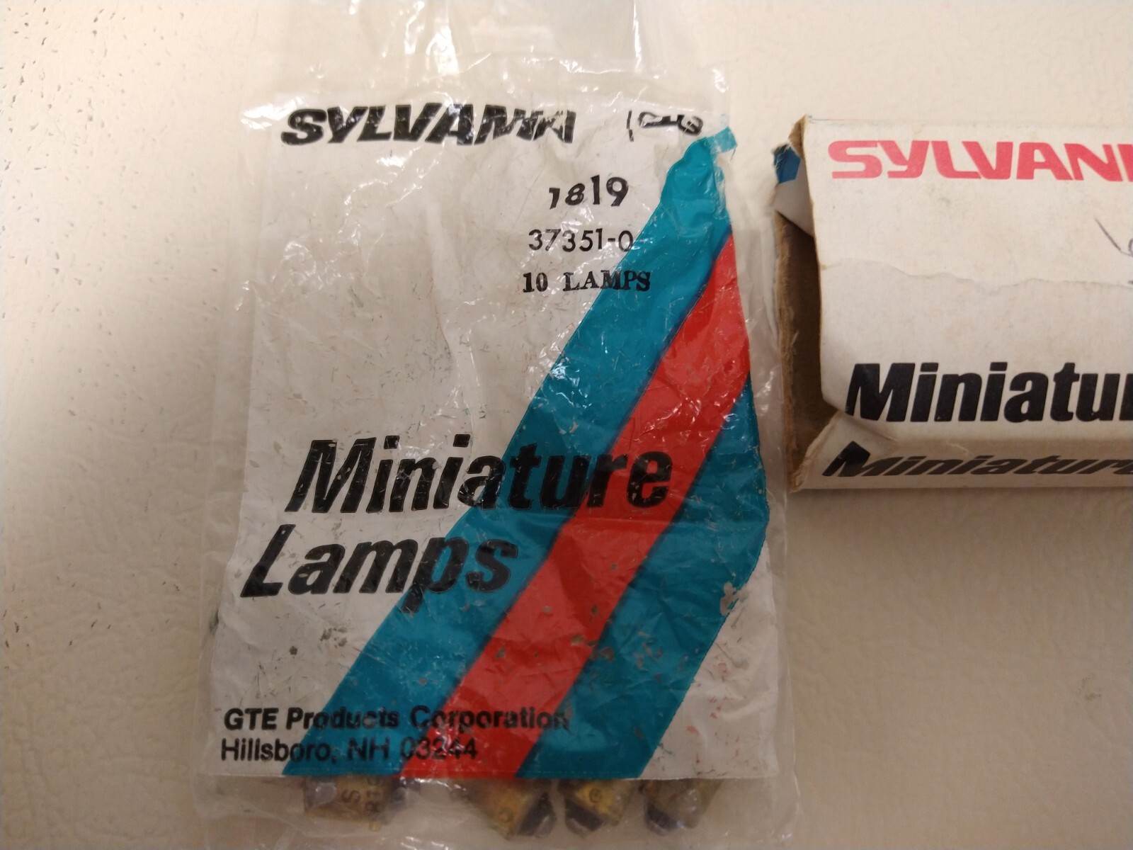 Sylvania GTE 1819 37351-0 Miniature Lamps Lot of 9, 7/25/24 W