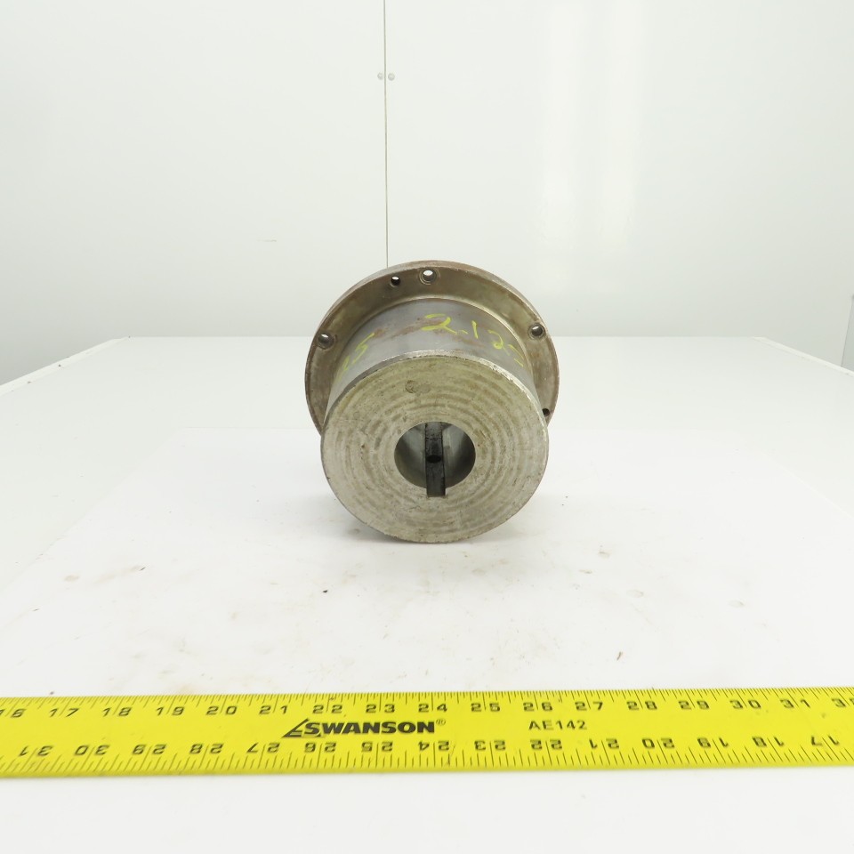 Flanged Coupling Hub Sleeve 2.125″ Shaft 7-7/8″ Flange OD 1/2″ Key