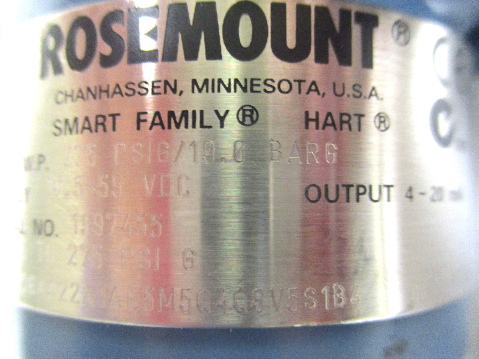 ROSEMOUNT, HART, GAUGE PRESSURE TRANSMITTER, 3051CG4A22A1AE5M5Q4Q8V5S1B4