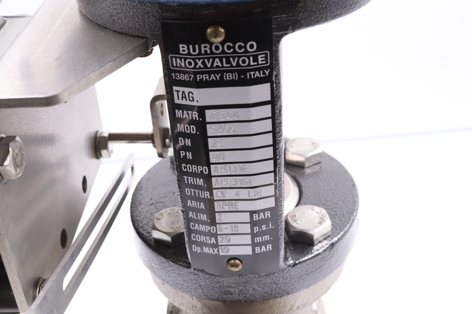 BUROCCO INOXVALVOLE S800 DN 25 PN 40 SMC IP800-030-X14 made in Japan