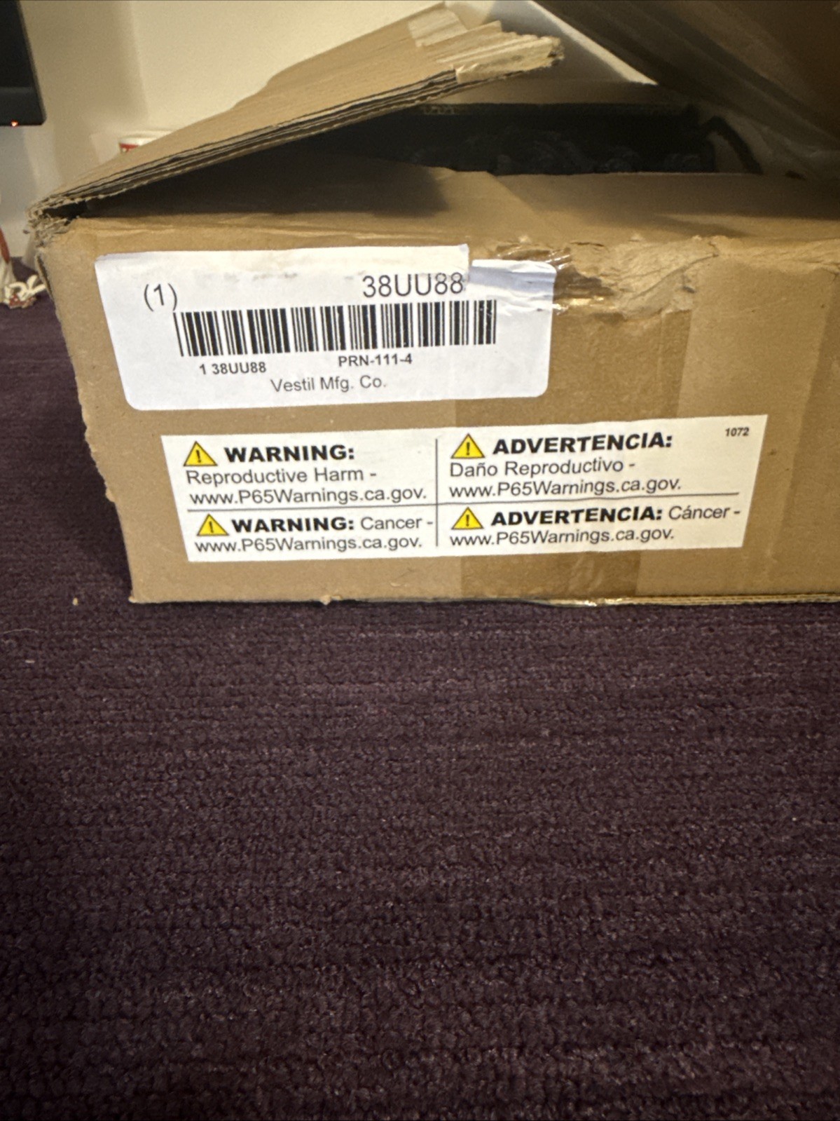 VESTIL PRN-111-4 Pallet Rack Netting,48x111in,Nylon 38UU88 New In The Box