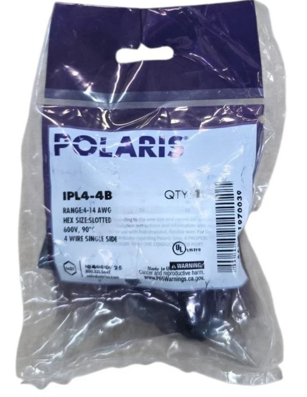 Polaris IPL4-4B 4-14 AWG Bagged Insulated Multi-Tap Connector