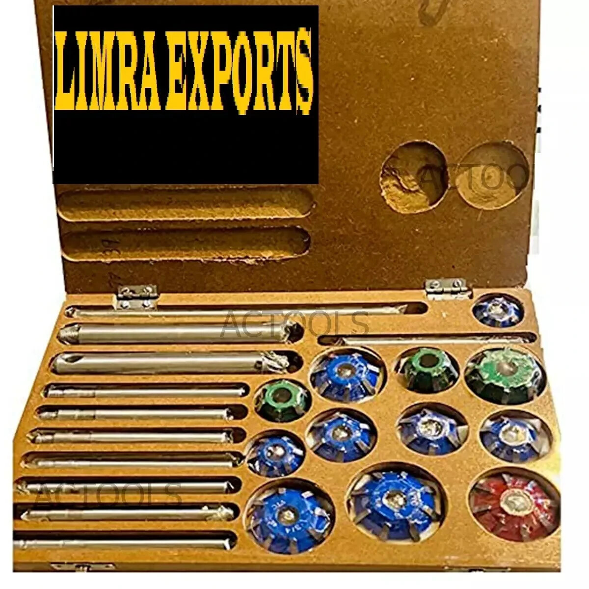 CARBIDE TIPPED VALVE SEAT CUTTER SET 24 PCS 1.1/4″ TO 1.7/8″ 45 + 30,70 DEG BEST