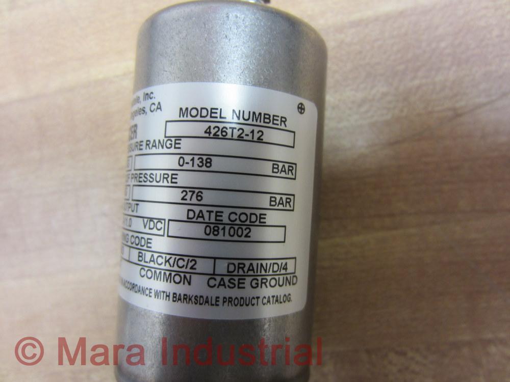 Barksdale 426T2-12 Pressure Transducer 426T212
