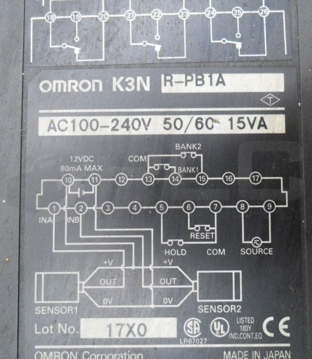 OMRON K3NR-PB1A FREQUENCY/RATE METER 100-240VAC 50/60HZ