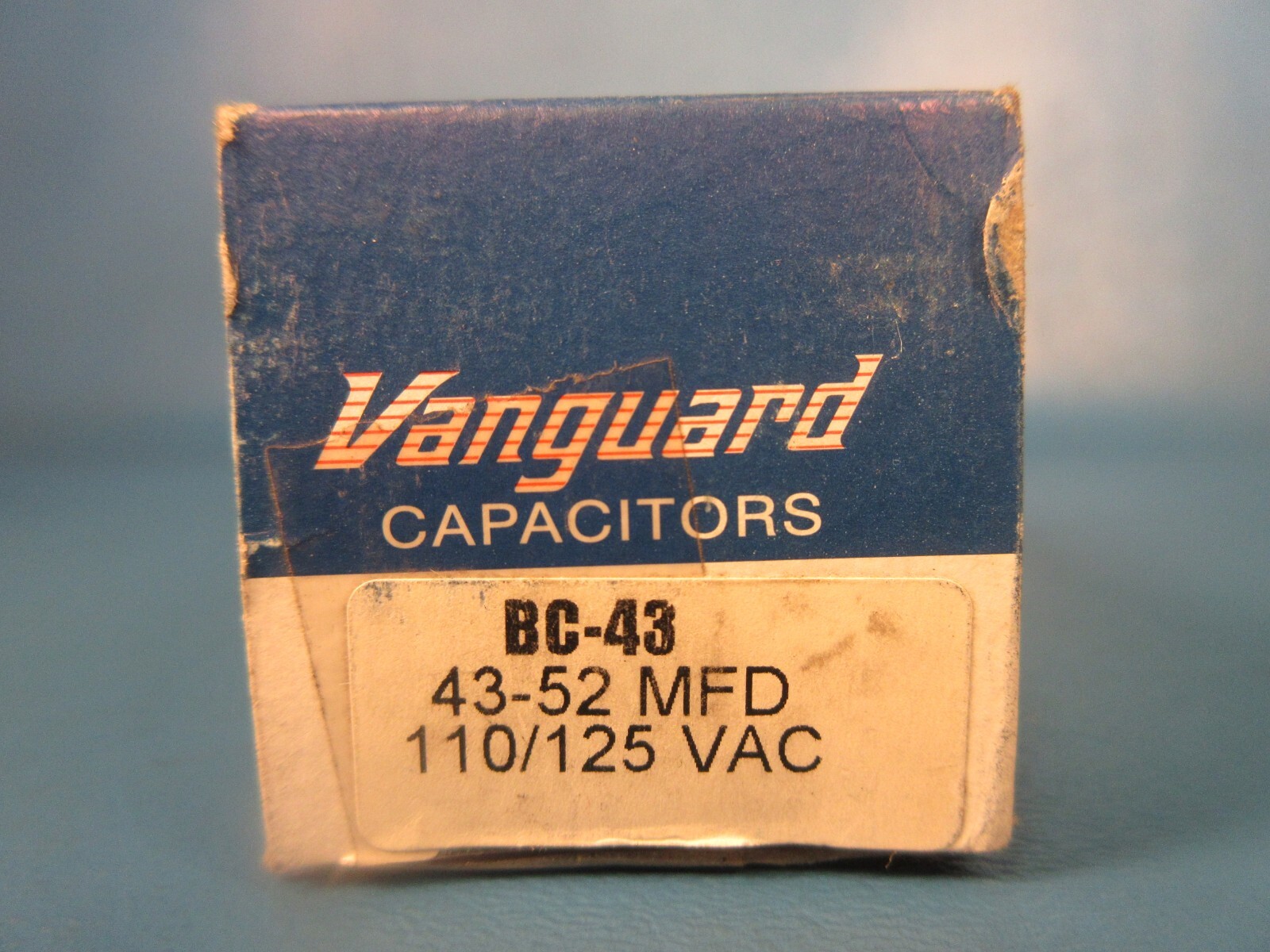 Vanguard HVAC BC-43, 43-52 MFD Motor Start Capacitor 110/125 VAC (Packard, MARS)
