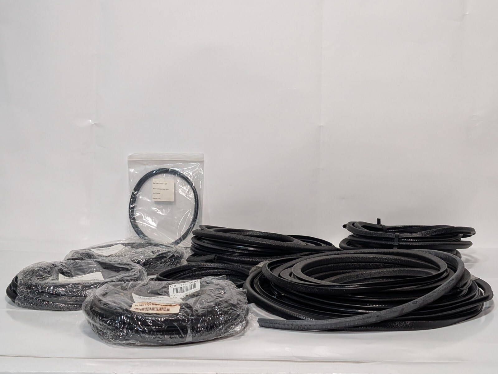 Lot of Assorted Industrial U-Shaped Keel Strip Black Sealing Seal Banding Trim