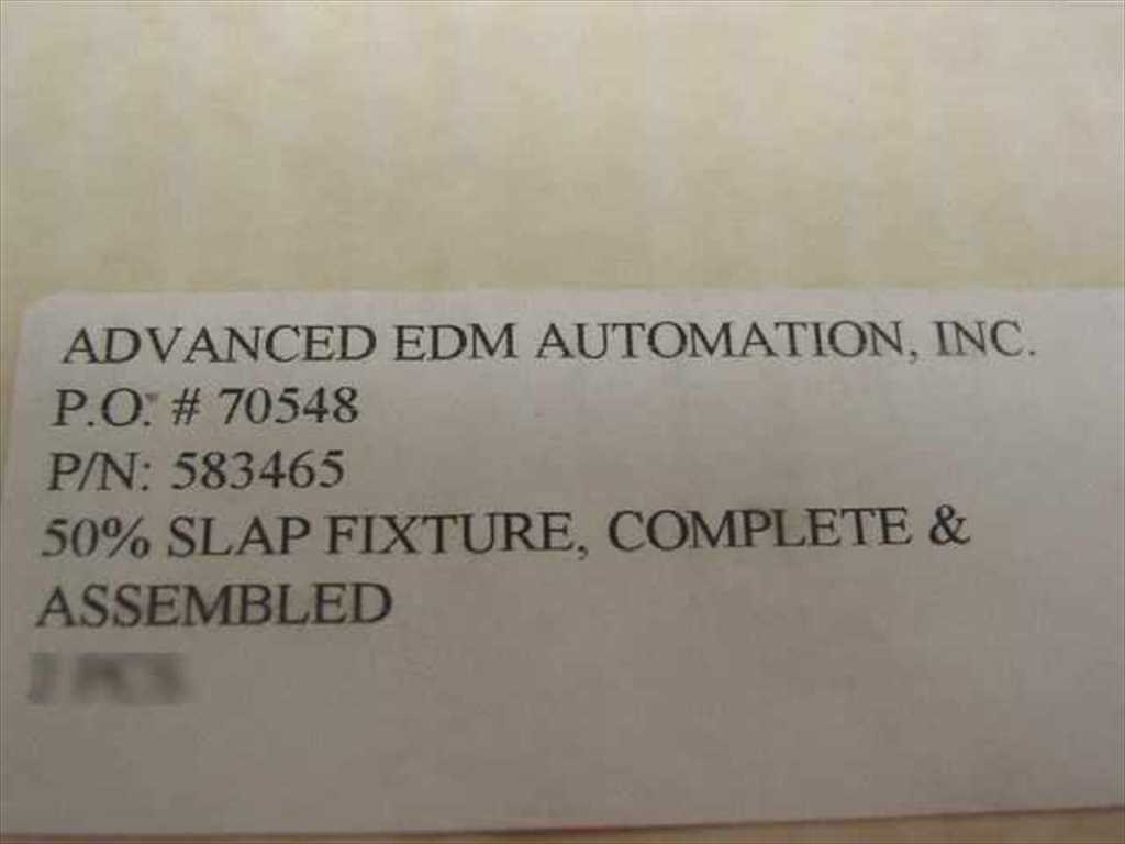 Advanced EDM Automation 50 Slap Fixture AMC Stock 583465