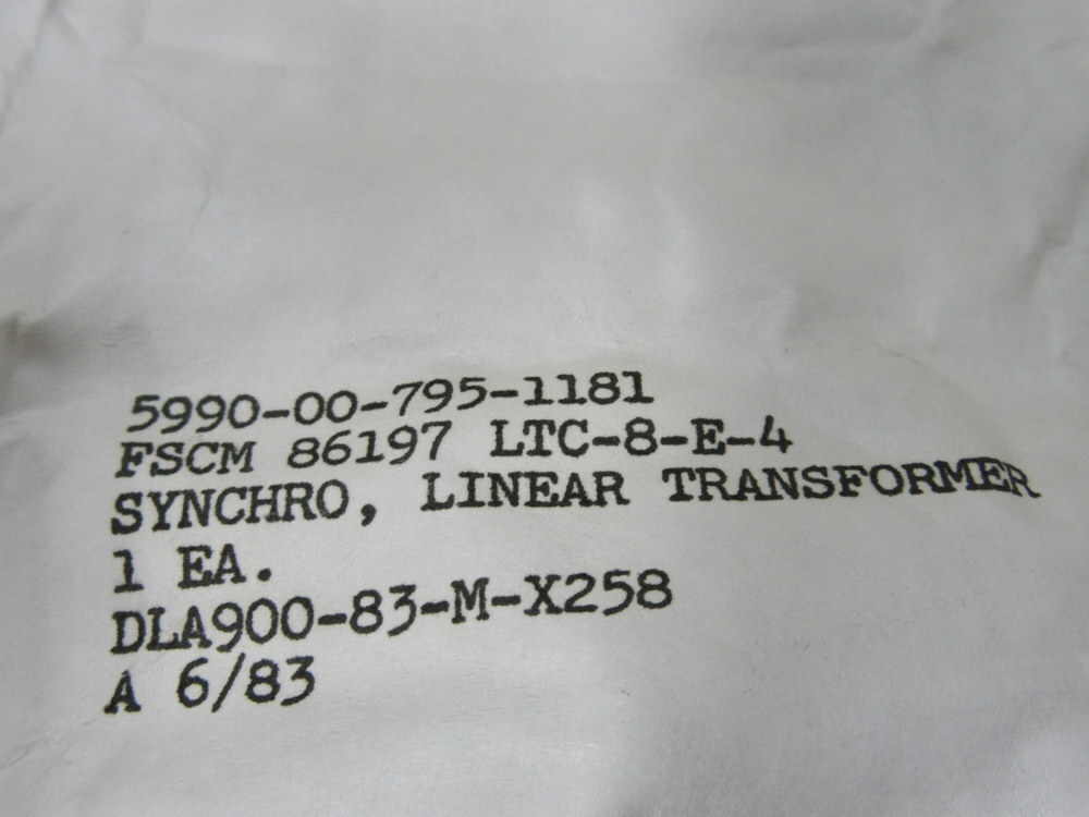 Litton Clifton Precision LTC-8-E-4 Linear Transformer 5990-00-795-1181