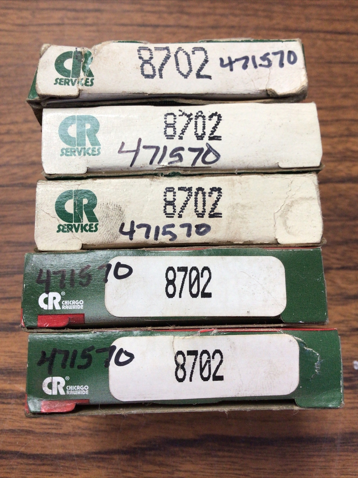 5-PCS CHICAGO RAWHIDE (SKF) Radial Shaft Seal 8702 (TA49MS)