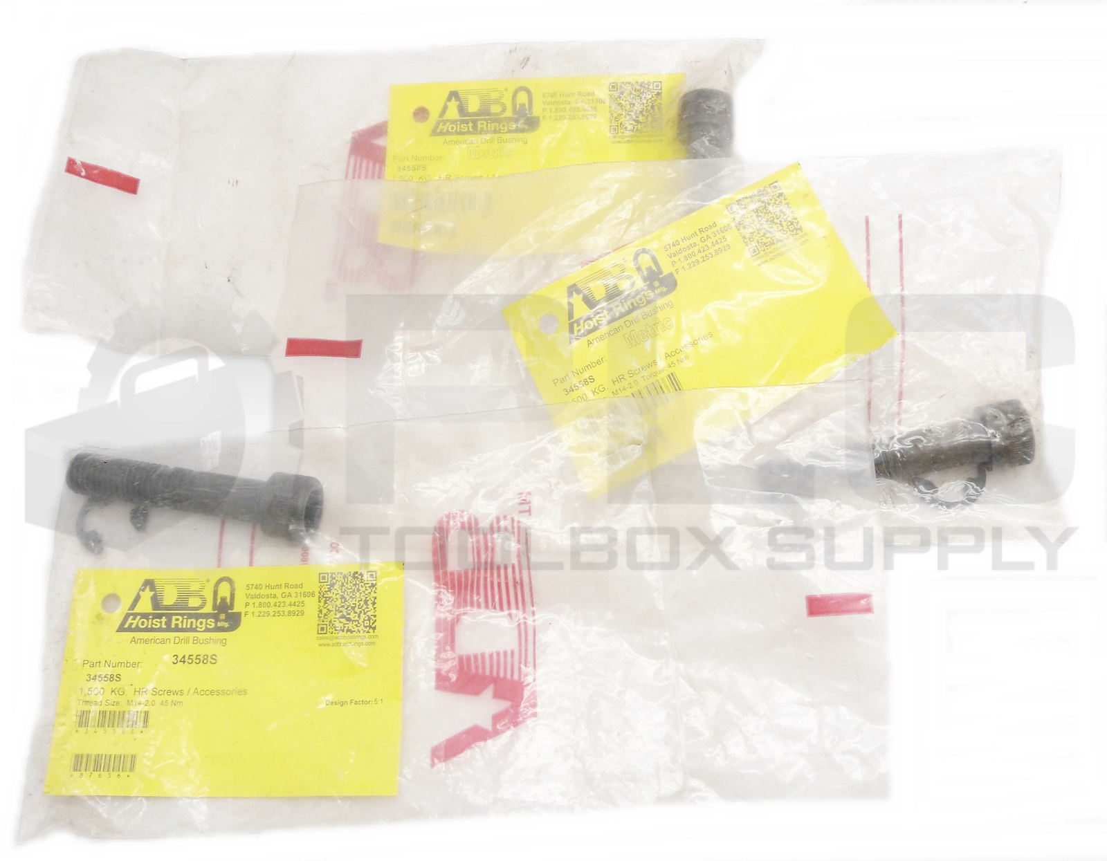 LOT OF 3 NEW AMERICAN DRILL BUSHING 34558S HR SCREW 1,500KG M14-2.0 45 NM