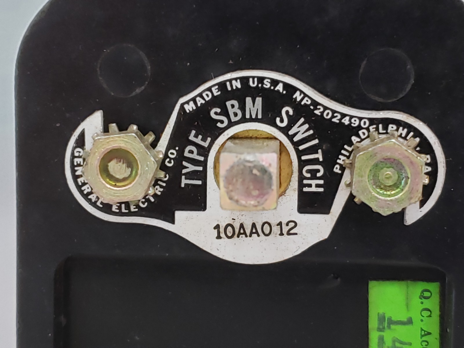 GENERAL ELECTRIC 10AA012 ROTARY CAM SWITCH 4 POSITION MAINTAINED NNB
