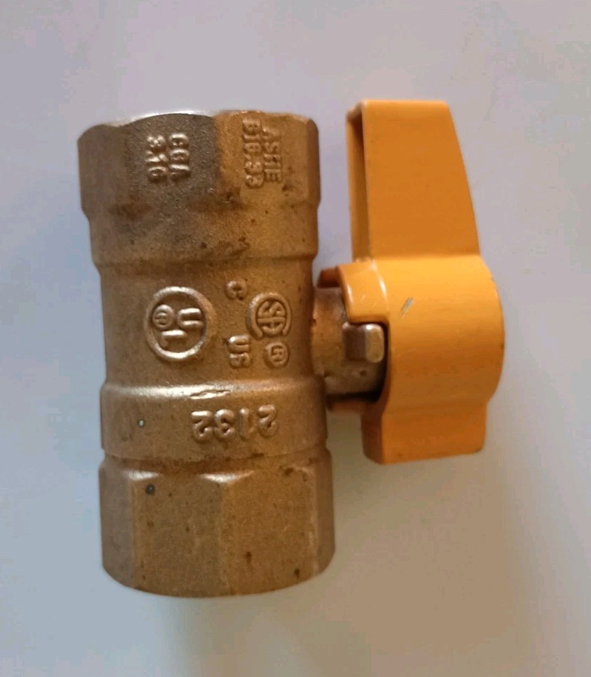 QTY 3 – GBV02, 3/4″ FNPT BRASS SHUT-OFF VALVES, LPG BALL VALVE 175G, FREE SHIP