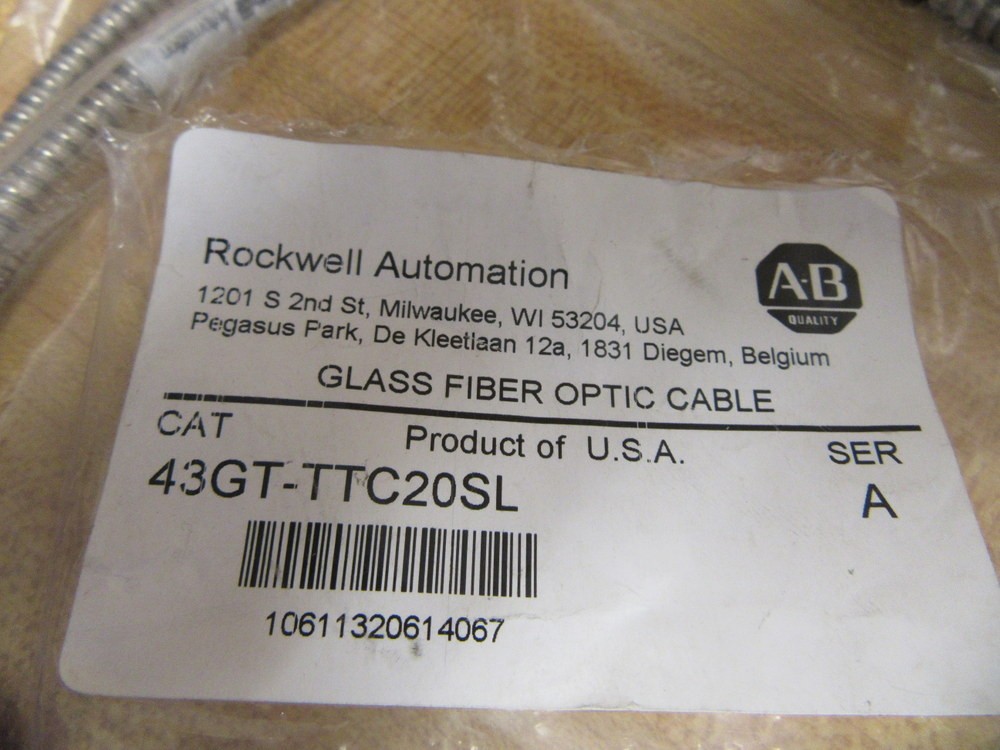Allen Bradley 43GT-TTC20SL Glass Fiber Optic Cable 43GTTTC20SL