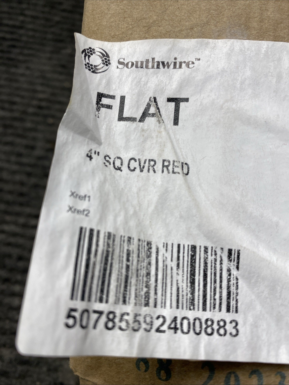 Box Of 50 Southwire 52C1-RED 4SQ FLAT BLANK COVER RED