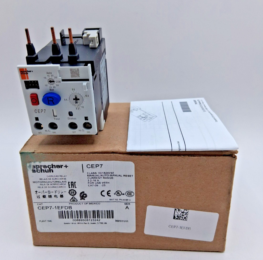 Sprecher & Schuh CEP7-1EFDB Overload Relay