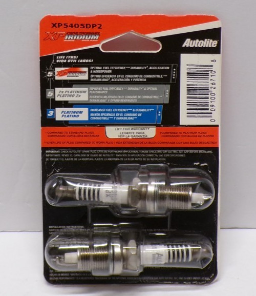 Autolite Spark Plugs XP5405DP2 VJ1 07022012 For Import & Domestic Pack of 2