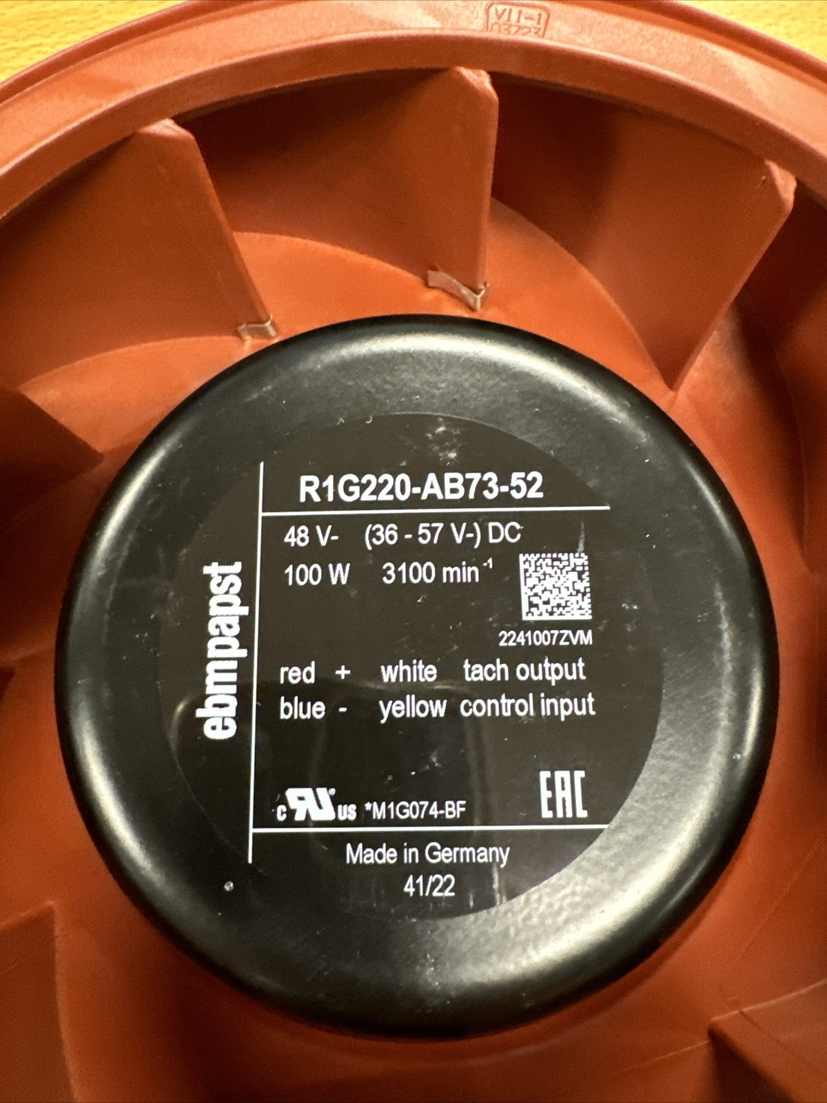1PC FOR R1G220-AB73-52 Centrifug Fan DC 48V 2.4A 100W Φ220MM Fan Fast Shipping