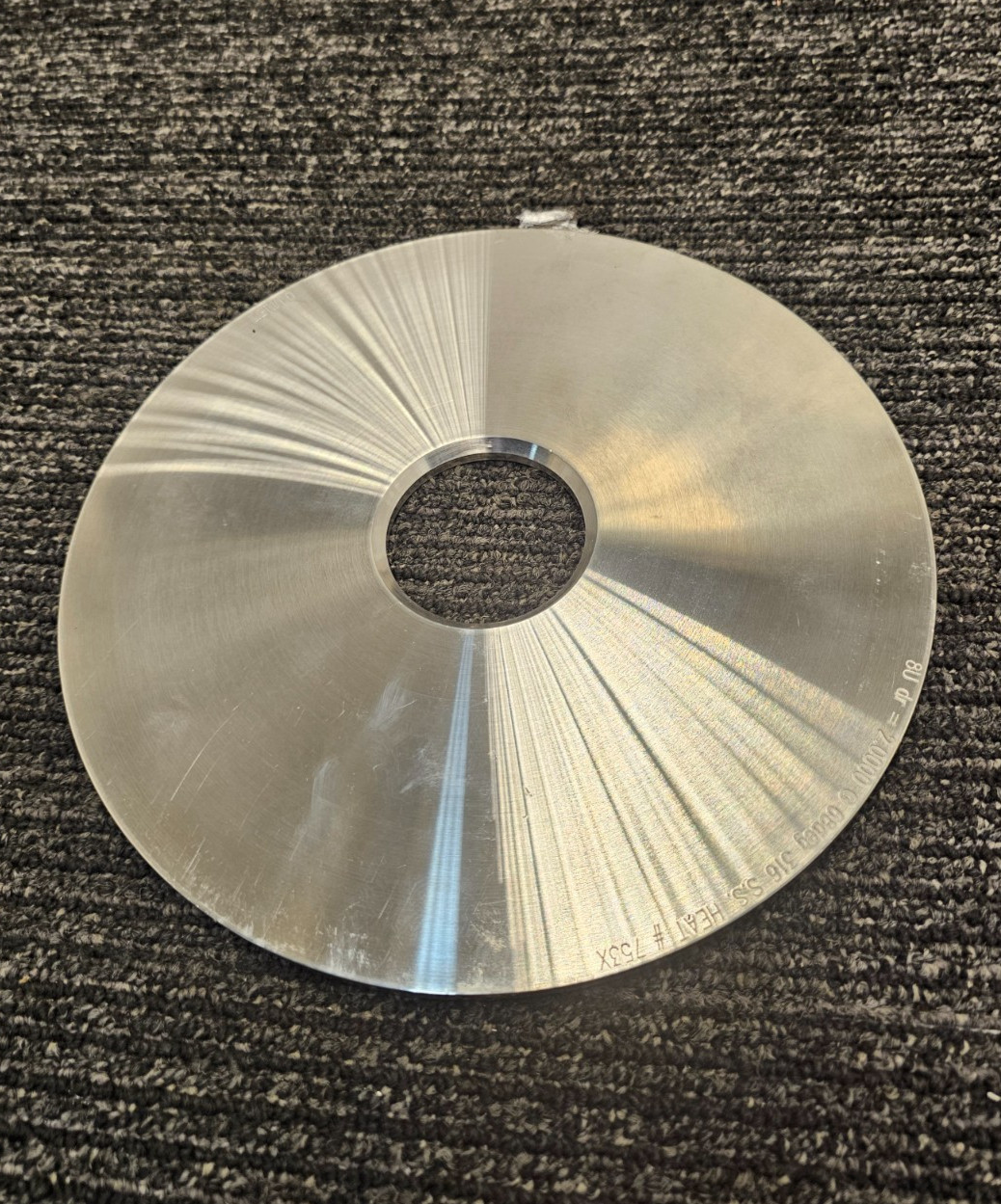 Round Replacement 8U dr = 2.0000 @ 68deg 316 S.S. Heat #753X