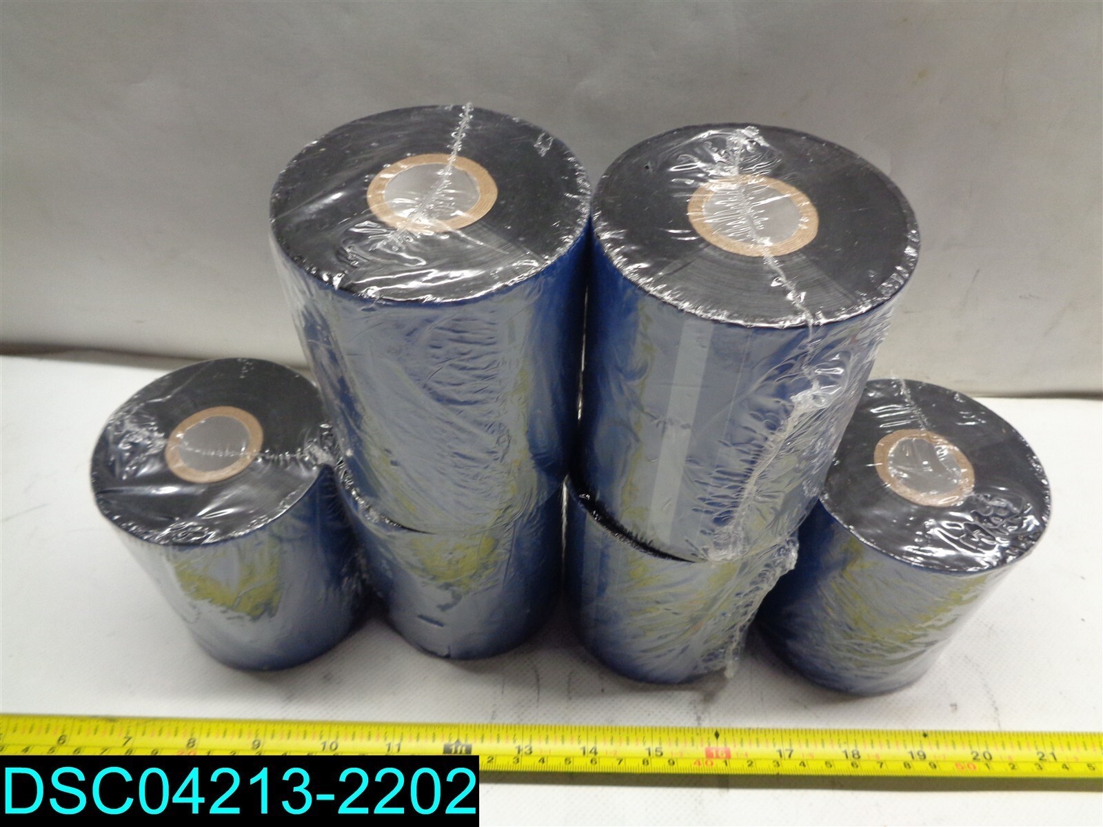 QTY=6: Industrial Thermal Transfer Ribbons – Wax, 4.33″ x 1,476′