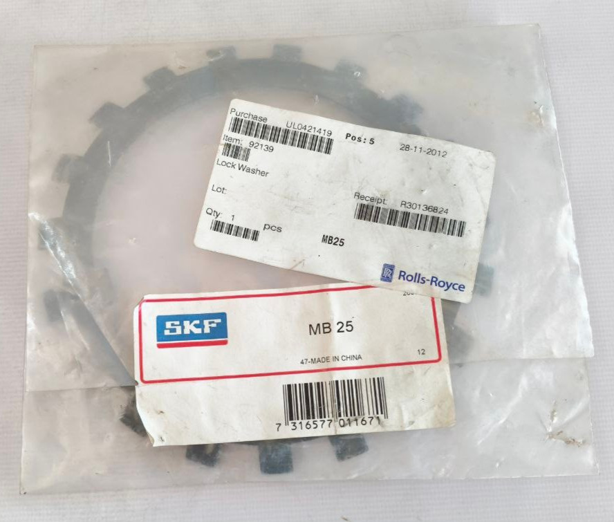 SKF MB25 Lock Washer 125mm Bearing Tab Washer For KM25 Lock Nut