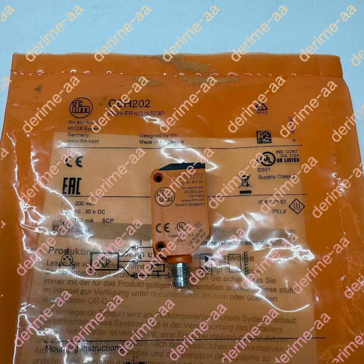 IFM O6H202 O6H-FPKG/AS/3P Photoelectric sensor#1pcs new in box
