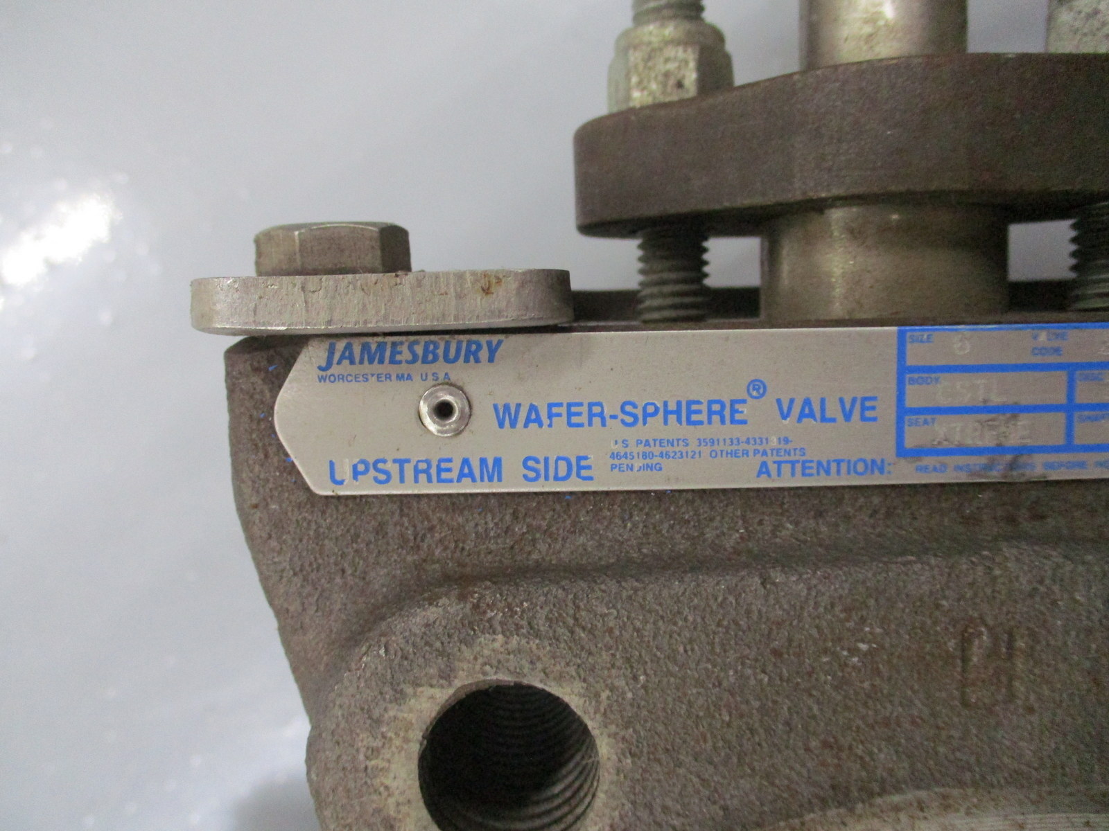 Jamesbury 6-815L-11-22HB-XZ Wafer-Sphere Valve 6″