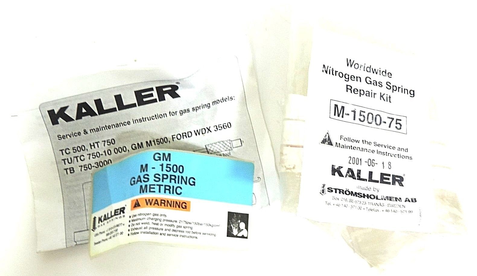 NEW KALLER M-1500-75 NITROGEN GAS SPRING REPAIR KIT GM M1500 X1500 3020434