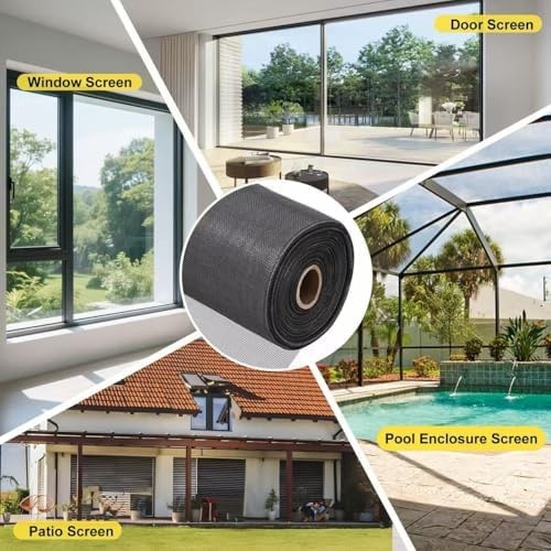 Fiberglass Window Screen Roll, High Visibility and Durable, Protection Instal…