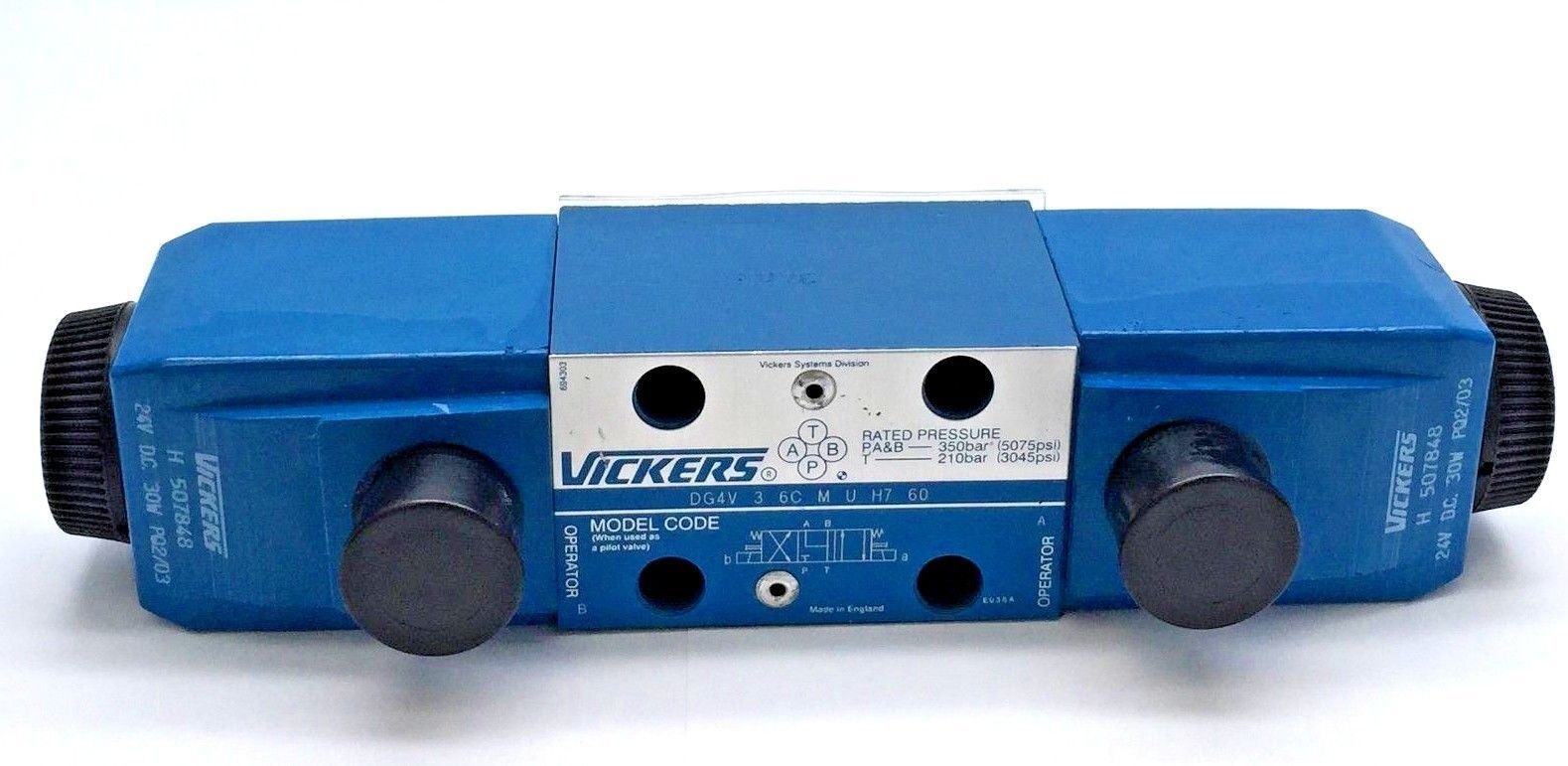 VICKERS DG4V-3-6C-M-U-H7-60 Hydraulic Valve Solenoid Directional 24V DC
