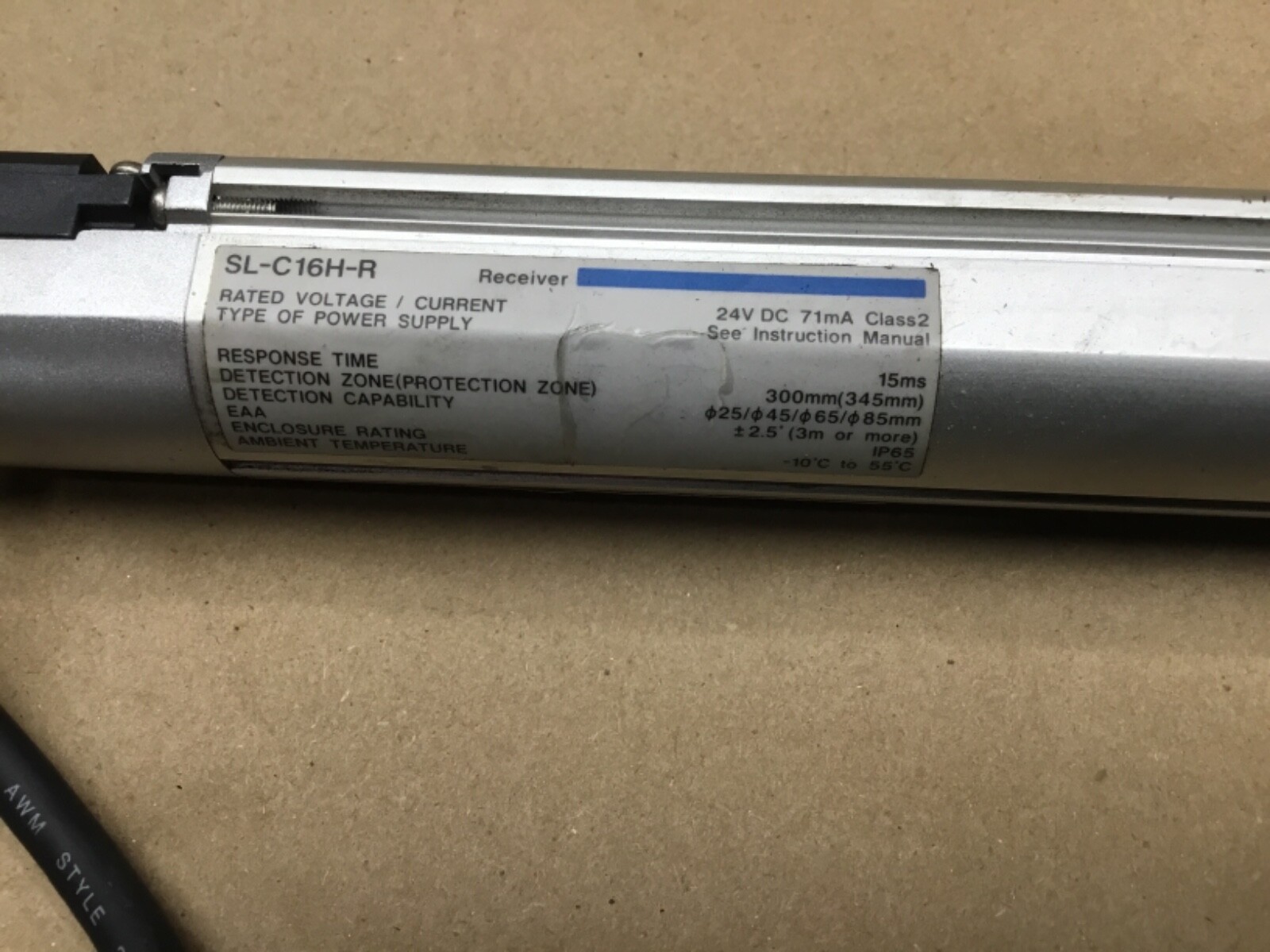 KEYENCE RECEIVER SET SAFETY LIGHT CURTAIN SL-C48H-R & (2) SL-C16H-R #37A84PR2