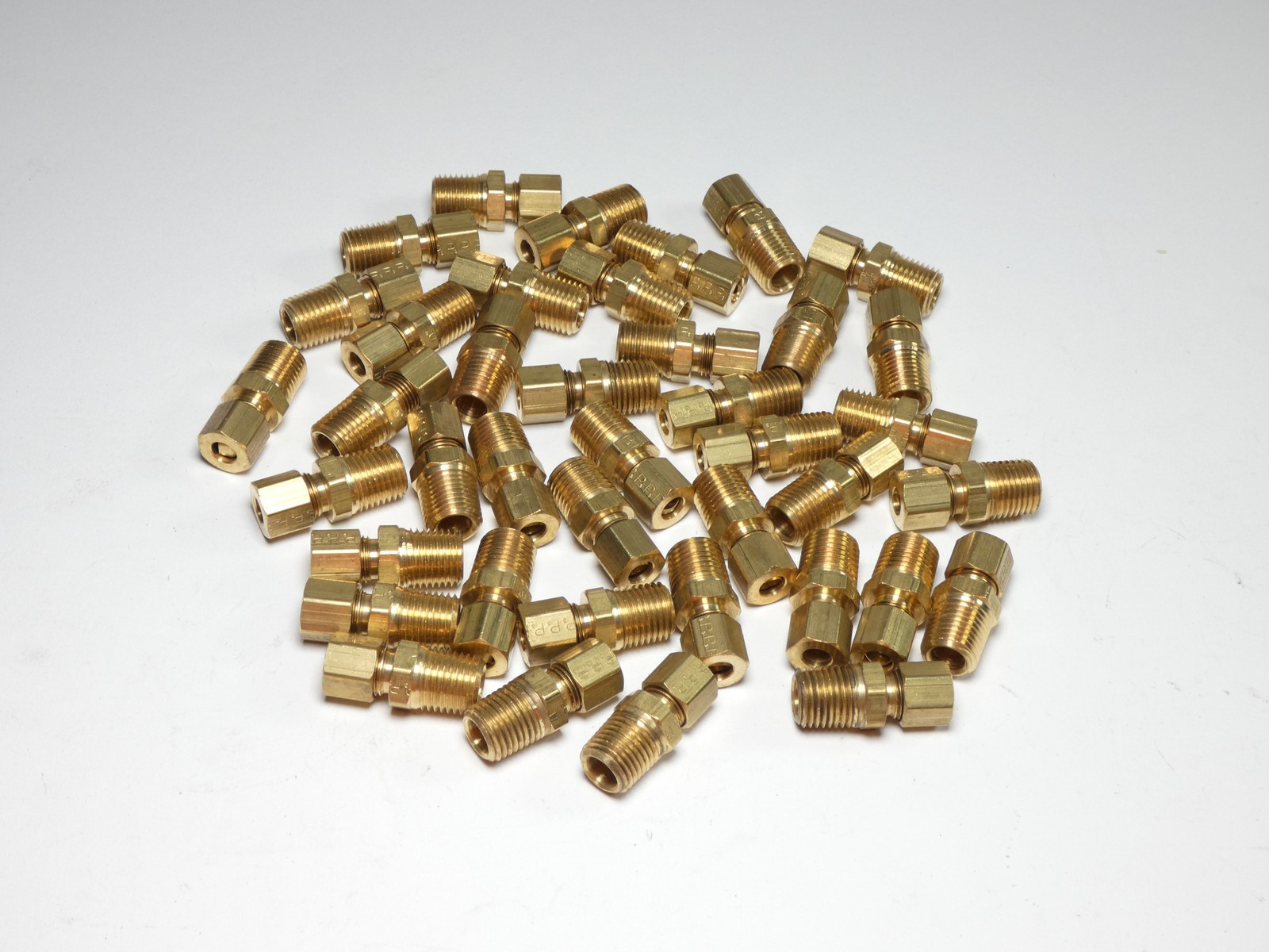 *Lot of 40* Parker 68C-4-4 Brass Male Connector Compression Fitting 1/4″ Tube…