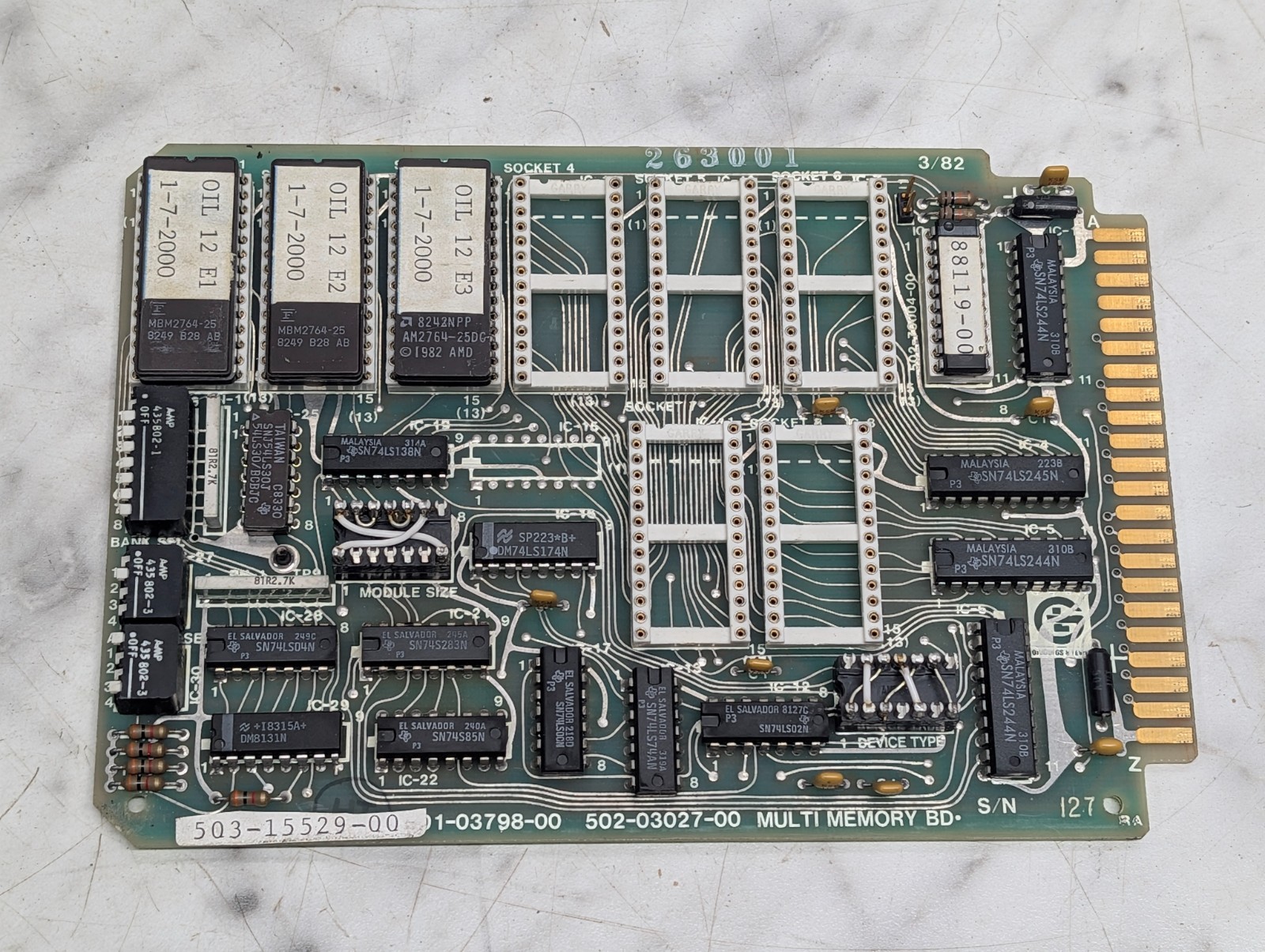 GIDDINGS AND LEWIS MULTI MEMORY BOARD 503-15529-00 501-03798-00 502-03027-00