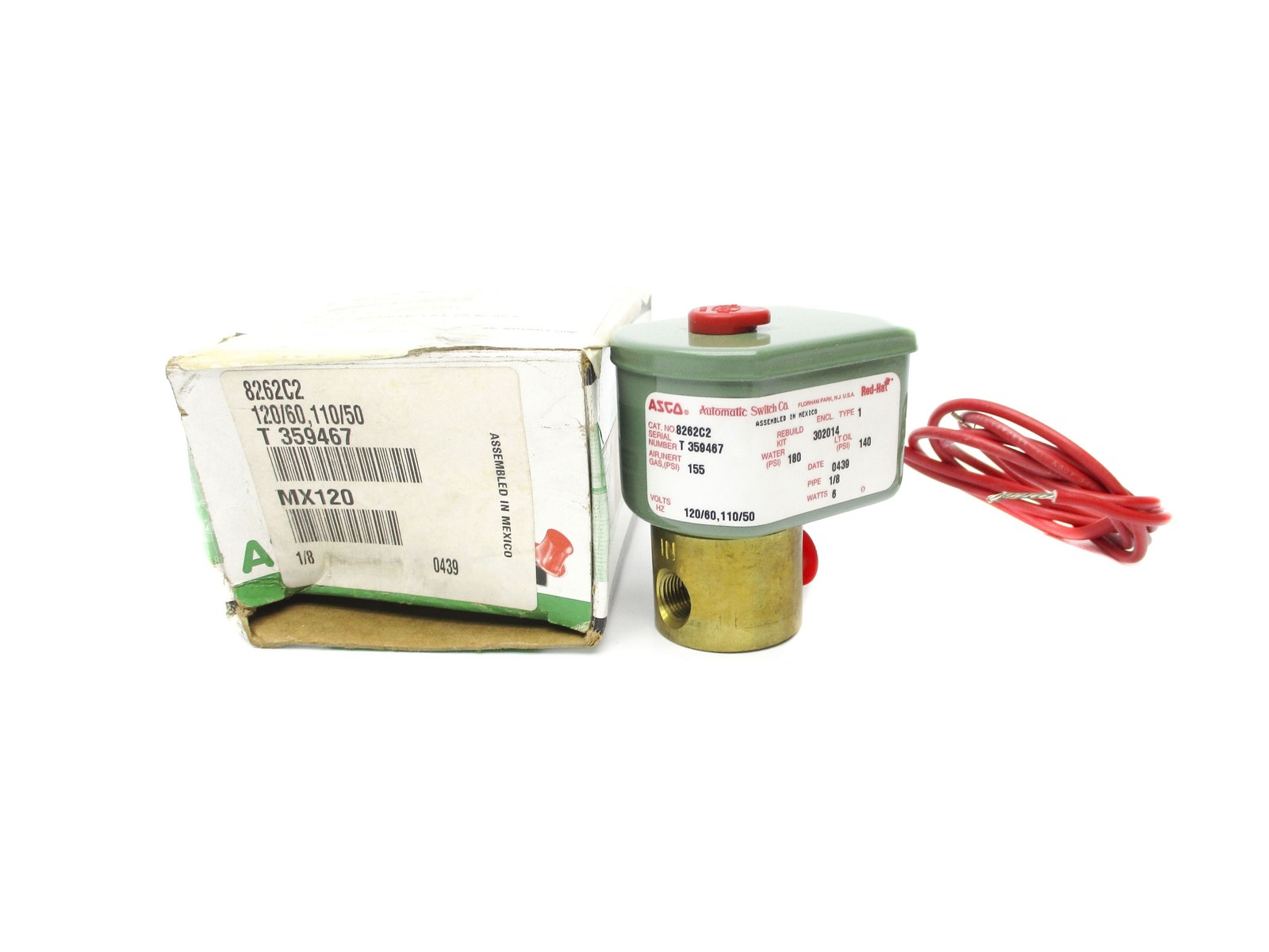 ASCO 8262C2 110/120V 140-180PSI 1/8″ NSMP