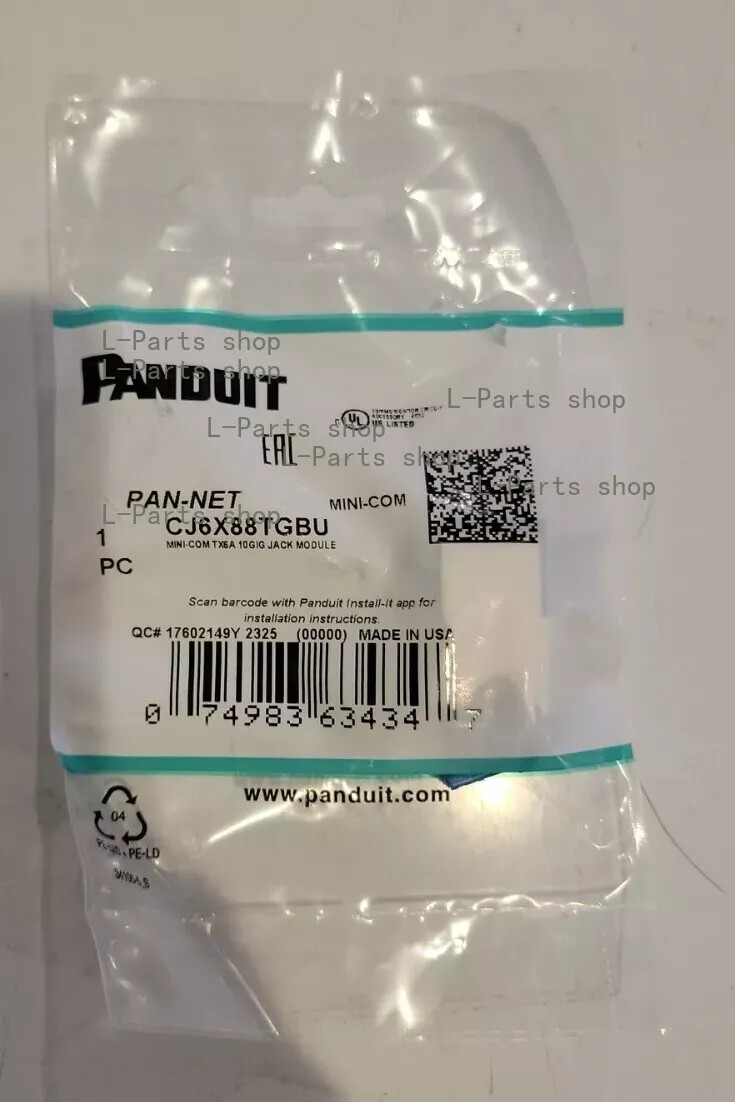10PC FOR PANDUIT CJ6X88TGBU Ultra Class 6 10G unshielded module