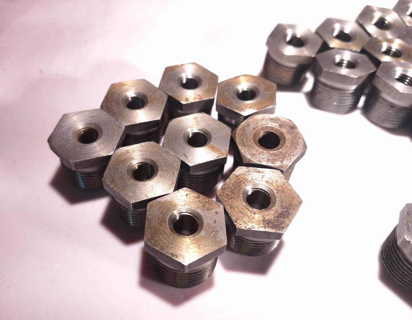 HEX REDUCING BUSHING STEEL 3/4″x1/8, 1/4, 3/8, 1/2 – 37 FITTING LOT -SEE DETAILS